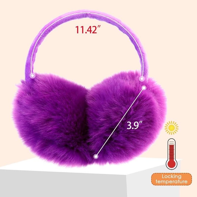 FSTEOE Winter Ear Muffs Women Warm Earmuff Girls Ear Warmers Soft Plush Outdoor Adjustable Ear Cover - Image 5